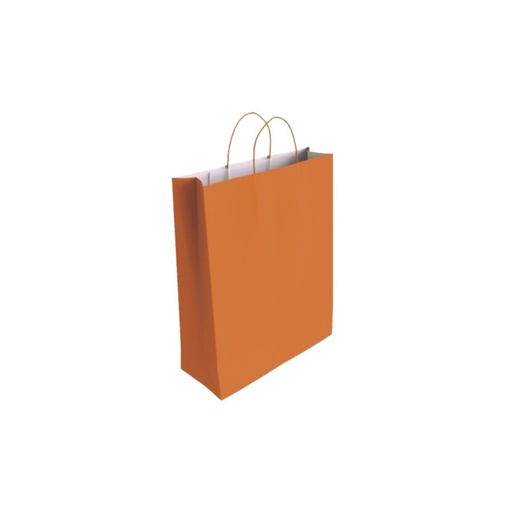 Bismark Bolsa de Papel Celulosa - Medidas 40x14x32cm - Color Naranja