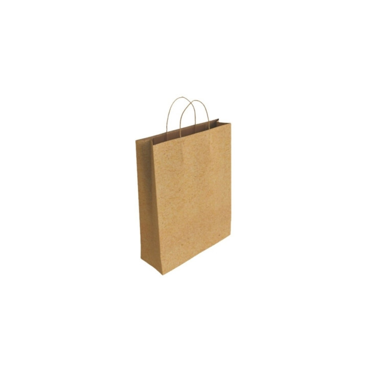 Bismark Bolsa de Papel Kraft - Medidas 32x10x24cm - Color Marron
