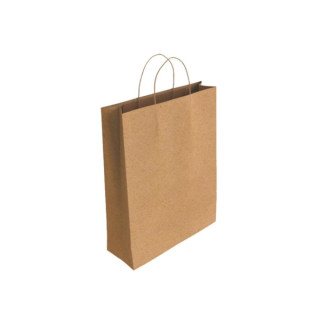 Bismark Bolsa de Papel Kraft - Medidas 37x12x27cm - Color Marron