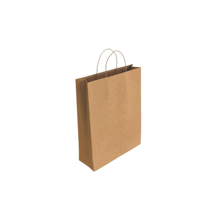Bismark Bolsa de Papel Kraft - Medidas 37x12x27cm - Color Marron