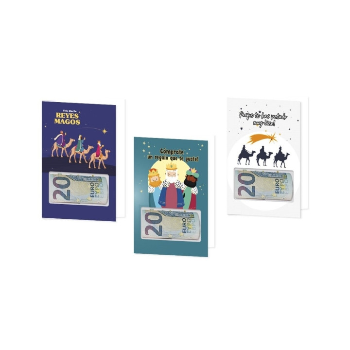 Bismark Tarjeta Navideña para Regalar Dinero - 3 Diseños Diferentes Aleatorios