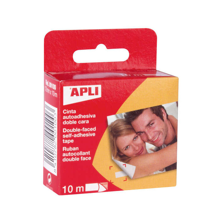 Apli Dispensador Doble Cara 12x10 - Facil Extraccion - Resistente y Duradero - Adhesion Instantanea - para Reparaciones y Traba
