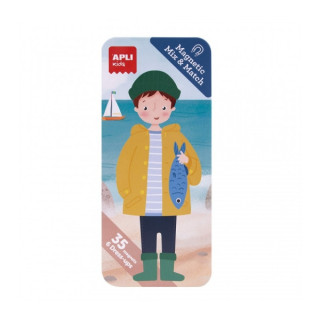 Apli Caja Metalica de Iman Tematica Oceano - 35 Magnets - Fomenta Observacion e Imaginacion - Aumenta Concentracion y Atencion