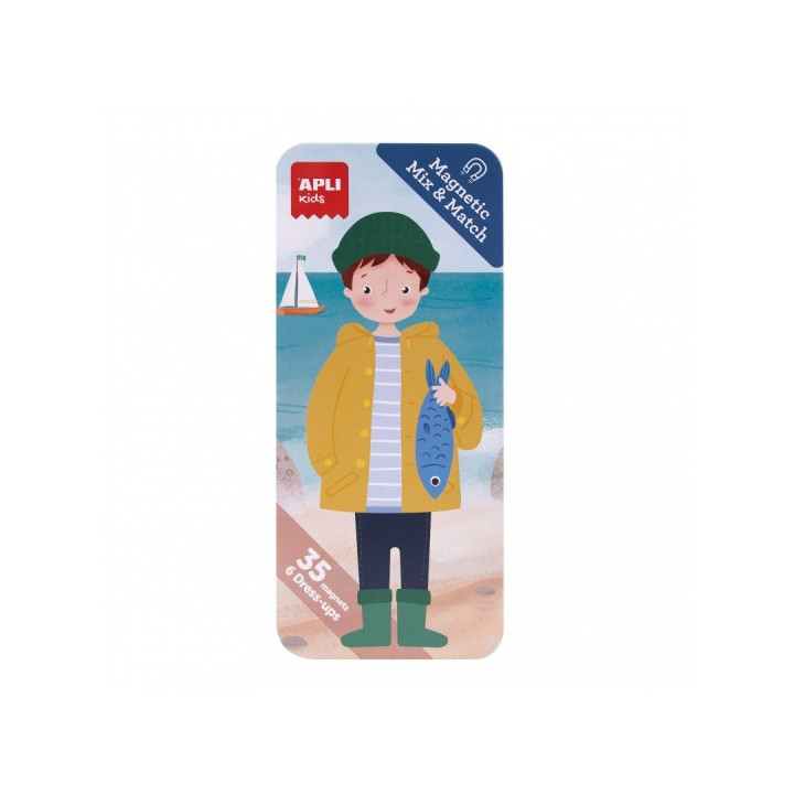 Apli Caja Metalica de Iman Tematica Oceano - 35 Magnets - Fomenta Observacion e Imaginacion - Aumenta Concentracion y Atencion