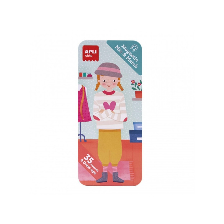 Apli Caja Metalica Fashion - 35 Magnets - Fomenta Observacion e Imaginacion - Aumenta Concentracion y Atencion - Recomendado pa