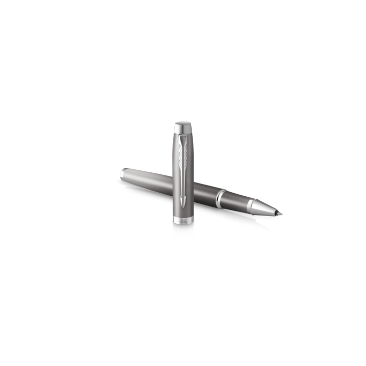 Boligrafo roller acabado gris punta fina + estuche regalo parker 2203897