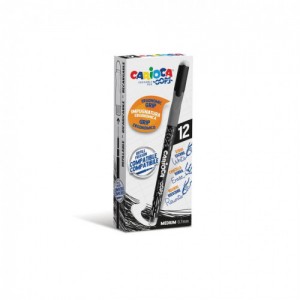 Caja 12 boligrafos oops negro carioca 43039/01