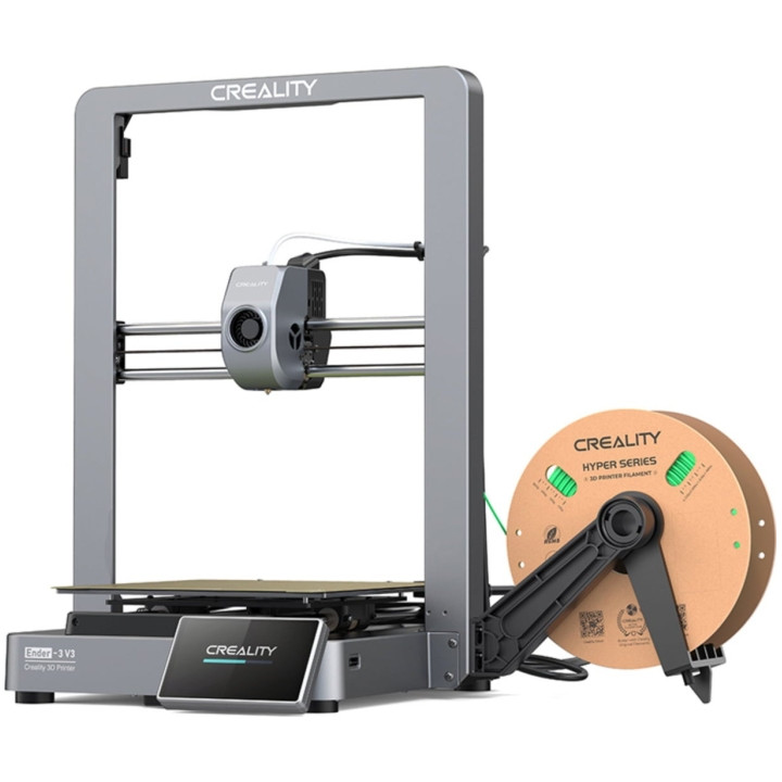 Creality Ender-3 V3 Impresora 3D Abierta - Volumen 22x22x25cm - Velocidad hasta 600mm/s - Calentador Ceramico de 60V - Doble Ven