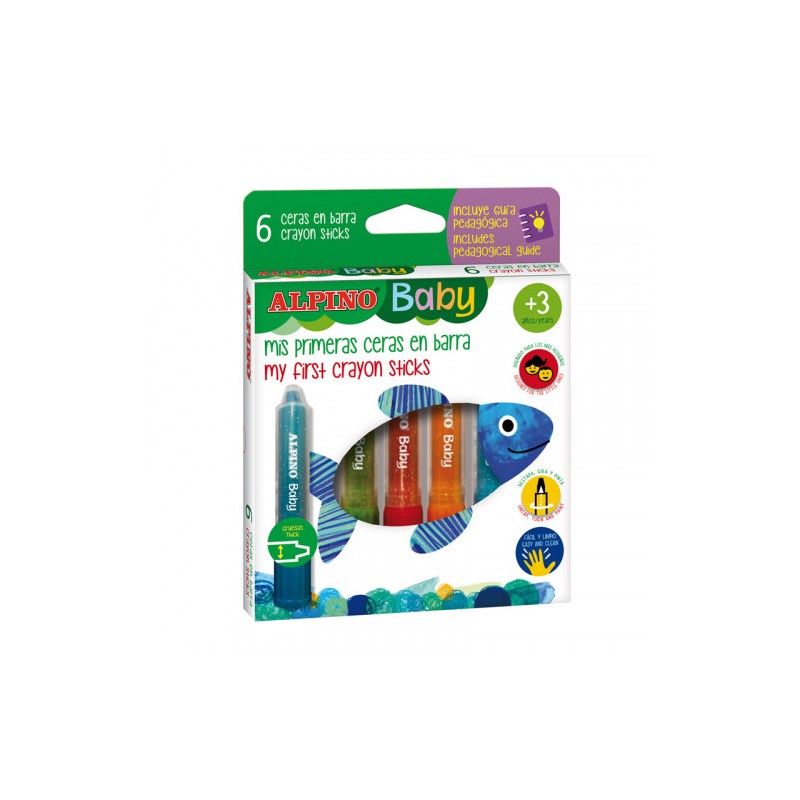Estuche 6 ceras en barra baby alpino px002006 Estuche 6 ceras en barra baby alpino px002006