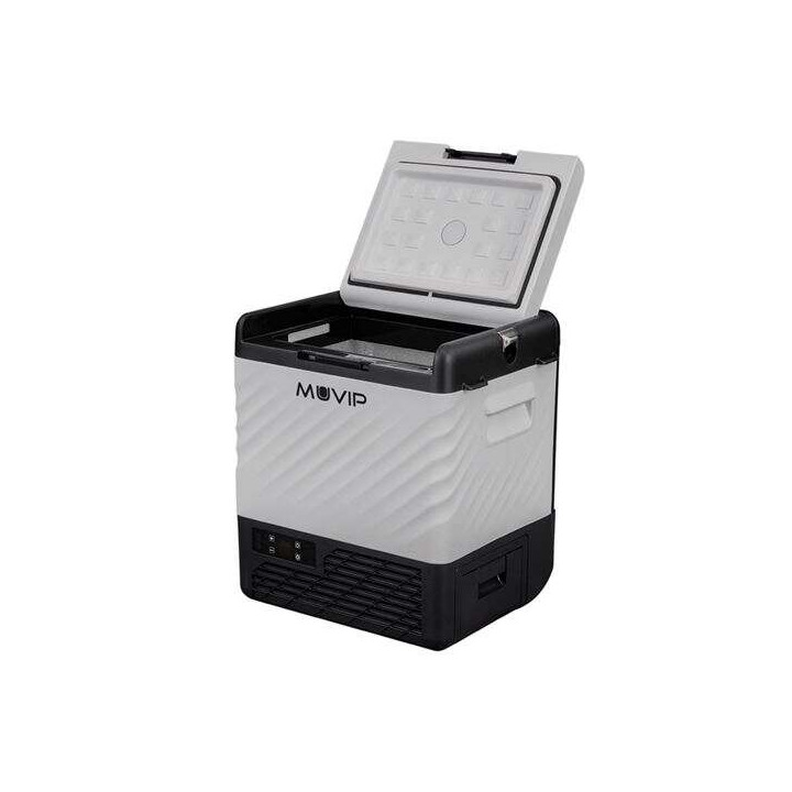 Muvip Nevera Portatil Tipo Trolley con Compresor 21 Litros - Compresor Silencioso - Ruedas y Asa de Transporte - Color Gris