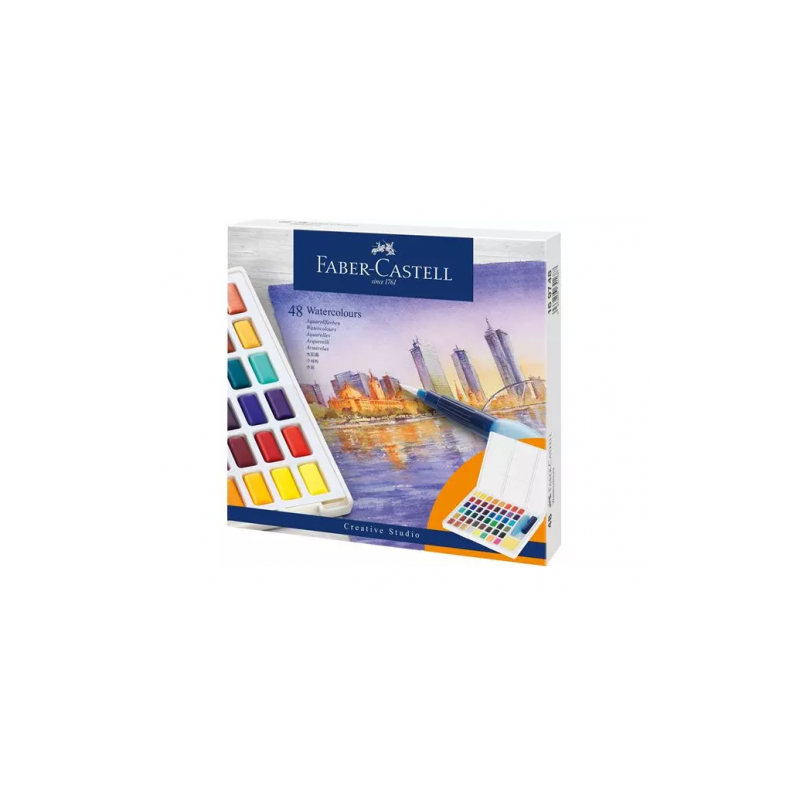 Estuche con 48 acuarelas creative studio. faber castell 169748 Estuche con 48 acuarelas creative studio. faber castell 169748