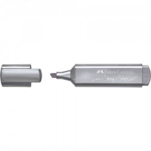 Marcador textliner "metálico". color: plata. faber castell 154661