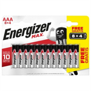 BLISTER 8 + 4 PILAS MAX TIPO LR03 (AAA) ENERGIZER E303340905