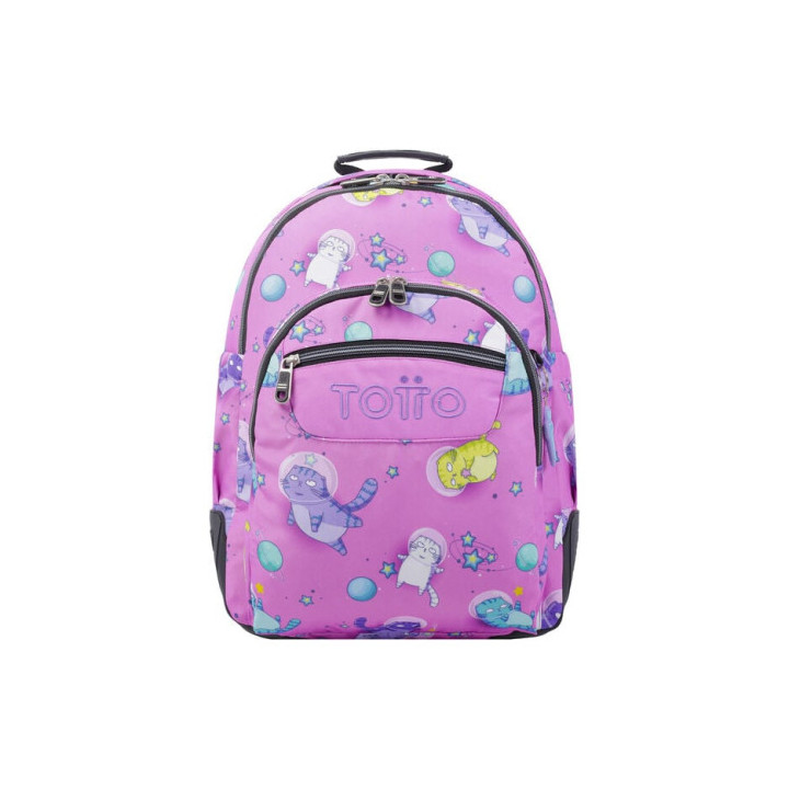 MOCHILA ESCOLAR GATOS ASTRONAUTAS TOTTO MA04ECO029-2310N-9I9