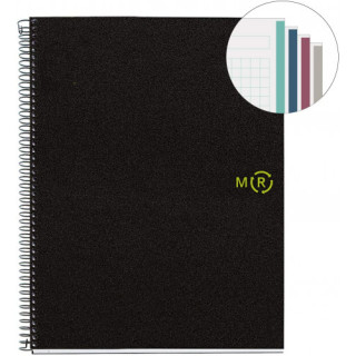 CUADERNO 100% RECICLADO NB-4 A4 120HOJAS TAPAS POLIPROPILENO MIQUELRIUS 6038