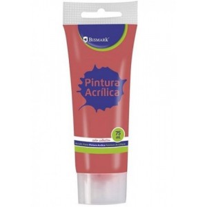 Bote pintura acrilica 75 ml rojo bismark 328525