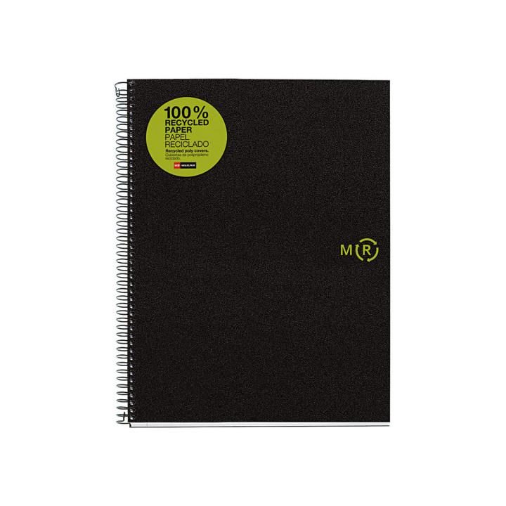CUADERNO 100% RECICLADO NB-4 A4 120HOJAS TAPAS POLIPROPILENO MIQUELRIUS 6038