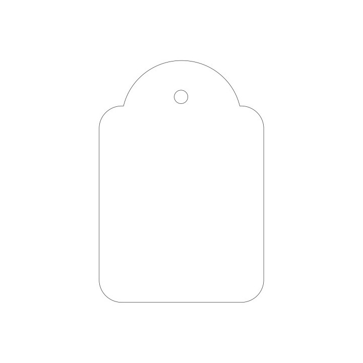 CAJA 500 ETIQUETAS COLGANTES BLANCAS 36 X 53 MM APLI 392