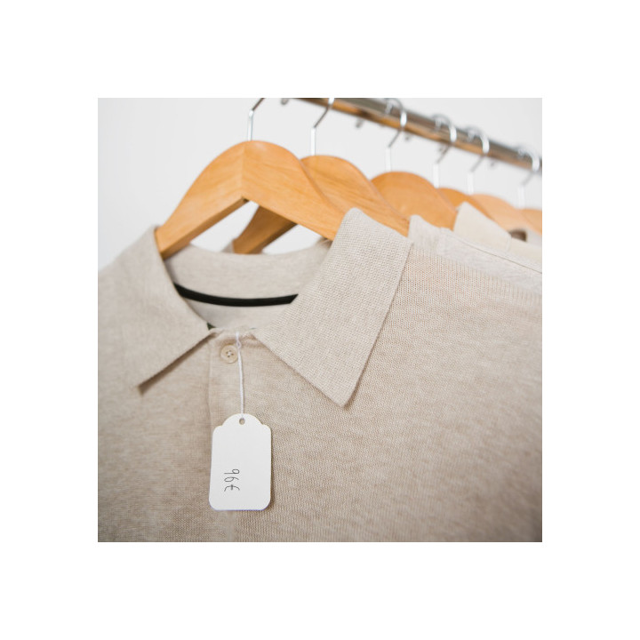 CAJA 500 ETIQUETAS COLGANTES BLANCAS 36 X 53 MM APLI 392