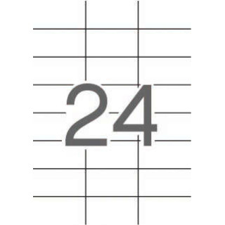 Apli Pack de 600 Etiquetas 70x37mm - 25 Hojas por 24 Etiquetas - Adhesivo Permanente - Cantos Rectos - Color Blanco