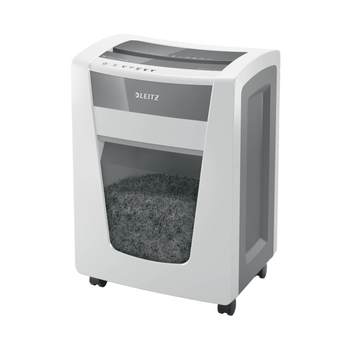 Leitz IQ Office Pro P4 Destructora de Papel Corte Confeti P-4 - Destruye hasta 20 Hojas - Capacidad de la Papelera 30L - 4 Horas