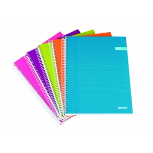 Cuaderno tapa forrada a4 cuadros 120 hojas 70g surtido moda classic stripes ancor 040050