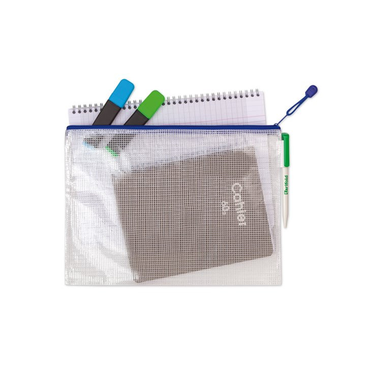 PACK DE 8 BOLSAS ZIPPER MULTIUSOS PVC - CON CIERRE CREMALLERA A5 COLOR AZUL TARIFOLD 509021