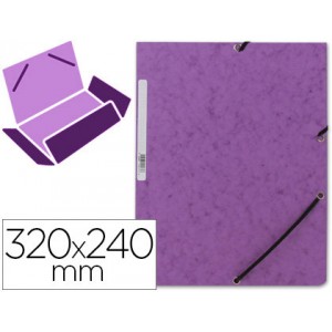 Carpeta carton simil prespan 500 gr./m2. folio goma solapa violeta mariola 1525vi