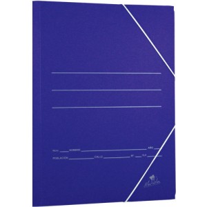 Carpeta carton azul 500 gr./m2. folio goma sencilla mariola 1080