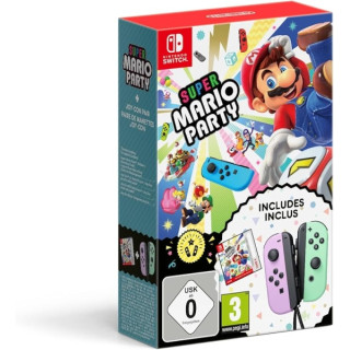 Nintendo Pack de Videojuego Mario Party y Set de 2 Mandos Joy-Con para Consola Nintendo Switch - Genero Party/Minijuegos - PEGI