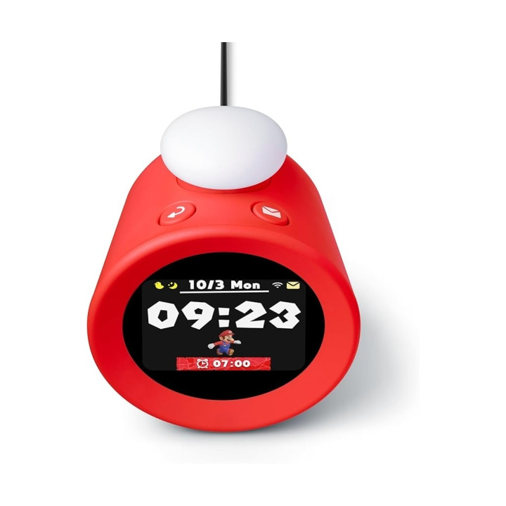 Nintendo Sound Clock Alarmo Reloj Despertador Inteligente - Alarmas con Tematicas de Nintendo - Sensor de Movimiento - Registro