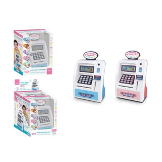 Umay Hucha Electronica Diseño Cajero Automatico - Cierre con Contraseña - Ranuras para Billetes y Monedas - 2 Colores Surtidos A