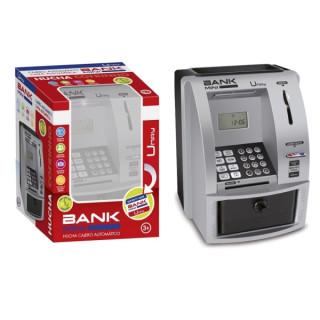 Umay Hucha Electronica Diseño Cajero Automatico - Contraseña Numerica y Mini Tarjeta de Credito - Cajon Extraible