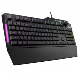 Asus tuf gaming k1 teclado usb inglés, español negro