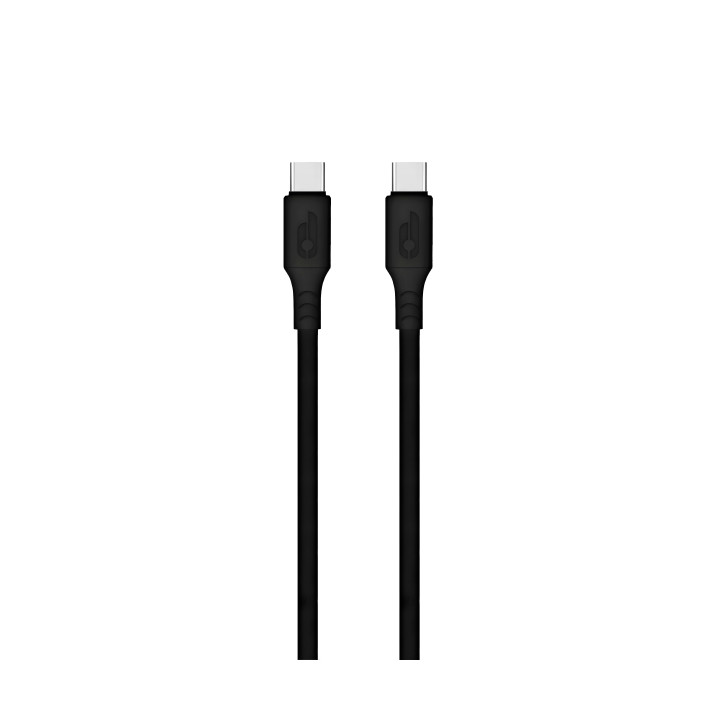 Blackbyte Cable USB-C Macho a USB-C Macho de Silicona - Hasta 60W - 1 metro - 480Mbps - Compatible con Carga Rapida - Diametro 3