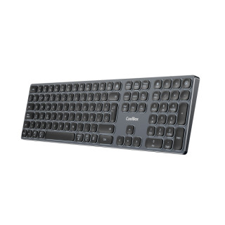 Coolbox Moonlight B431 Teclado Inalambrico - RF 2.4G y Bluetooth 5.1 - Teclas ABS Redondeadas Silencioso - Retroiluminado con 7