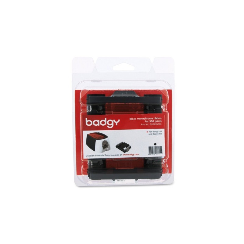 Consumible monocromo negro para 500 impresiones badgy cbgr0500k