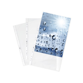 CAJA 100 FUNDAS MULTITALADRO PP PREMIUM A4 CRISTALCLEAR 80MICRAS DURABLE 267619