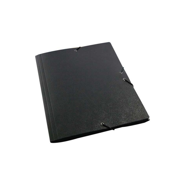 Mariola Carpeta A3 Carton Compacto Gofrado Solapas - Formato A3 - Medidas 37x50cm - Cierre con Goma Elastica - Color Negro