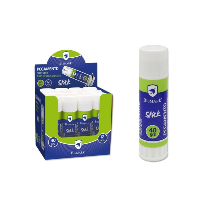 Bismark Barra de Pegamento 40gr - Multiusos - Sin Disolventes - Uso Escolar