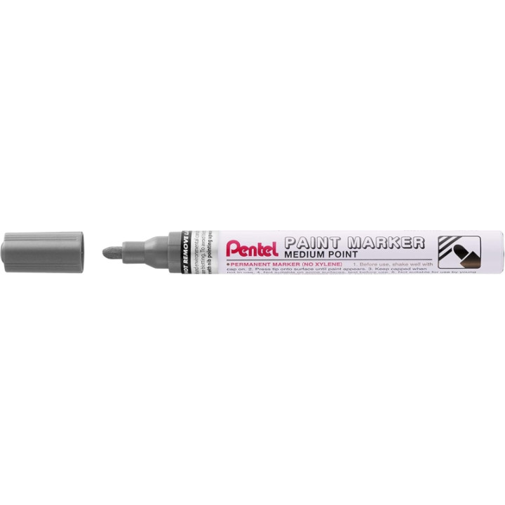 Pentel Paint Marker Marcador de Pintura - Punta Media 4.5mm - Permanente en todas las Superficies - Resistente a Luz y Agua - Cu