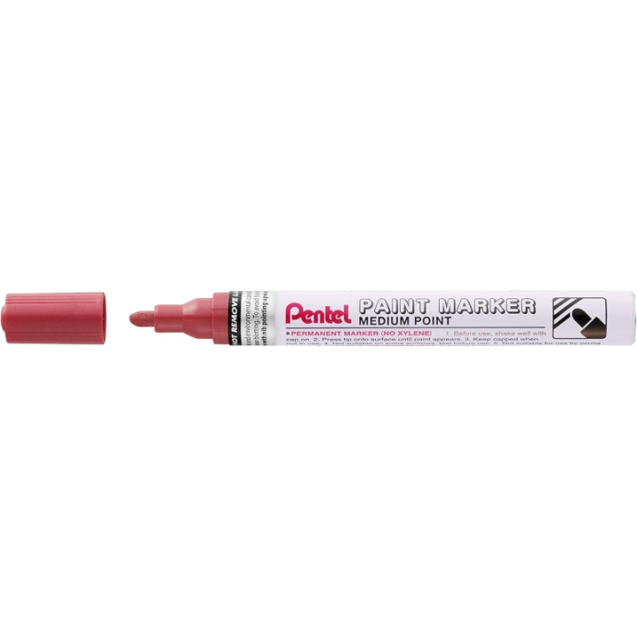 Pentel Paint Marker Marcador de Pintura - Punta Media 4.5mm - Permanente en todas las Superficies - Resistente a Luz y Agua - Cu