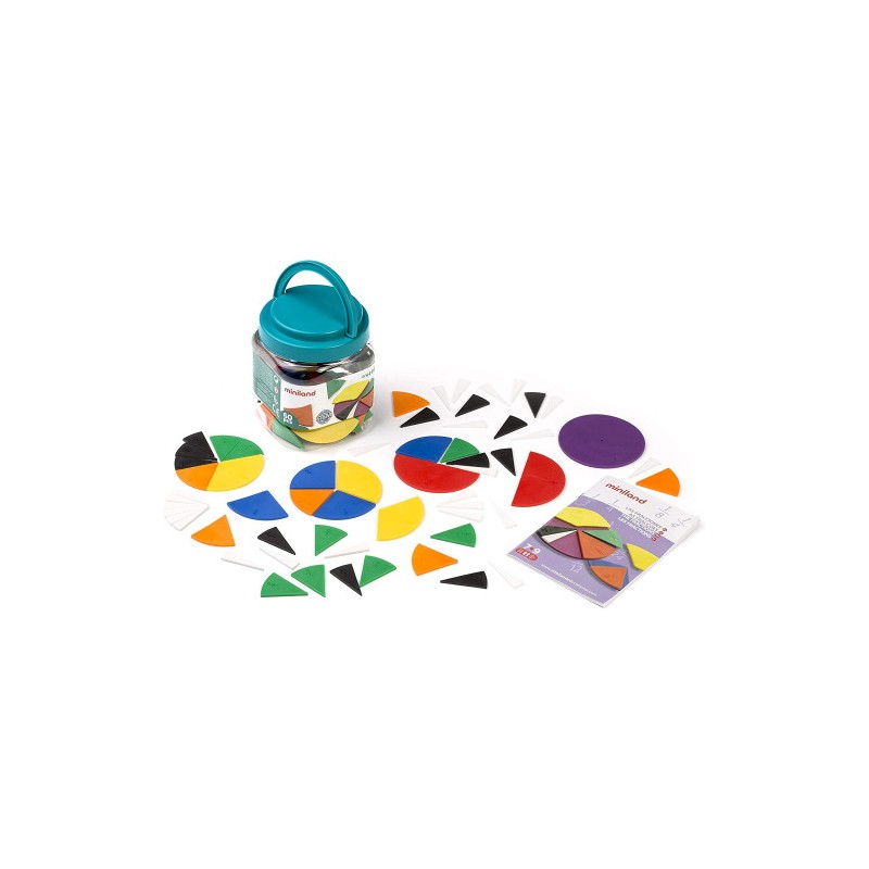 Juego fracciones 60 piezas miniland 95218