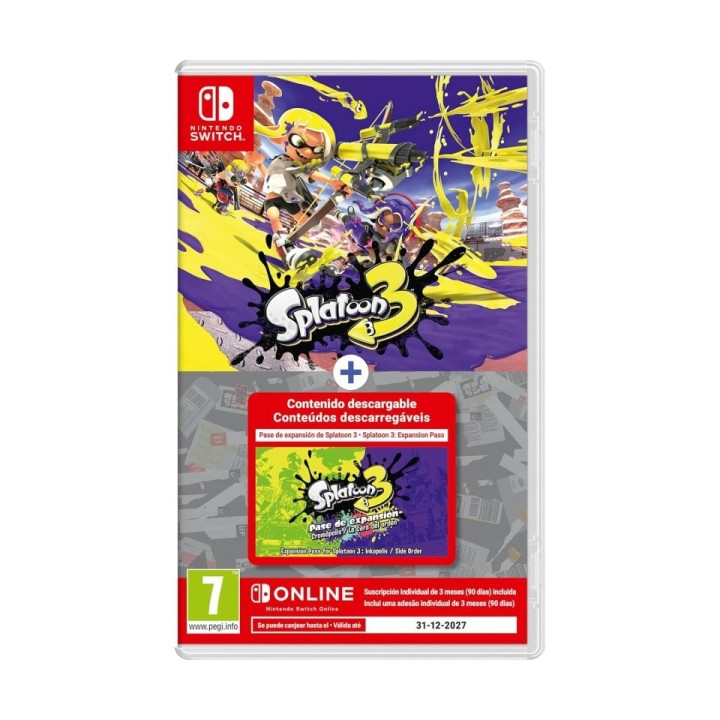Nintendo Videojuego Splatoon 3 con Pase de Expansion para Consola Nintendo Switch - 3 Meses de Nintendo Switch Online Incluido -