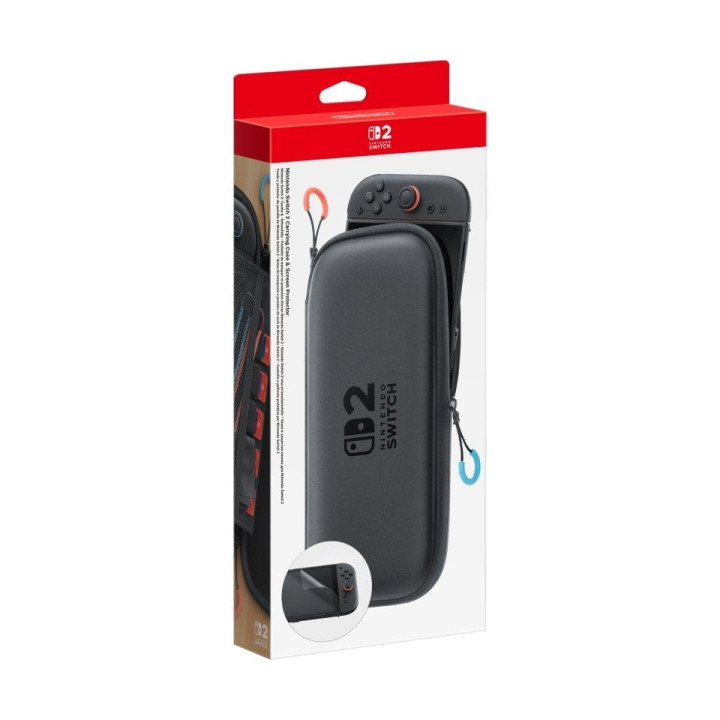 Nintendo Pack de Funda con Protector de Pantalla para Consola Nintendo Switch 2 - Proteccion Completa y Segura - Espacio para 6