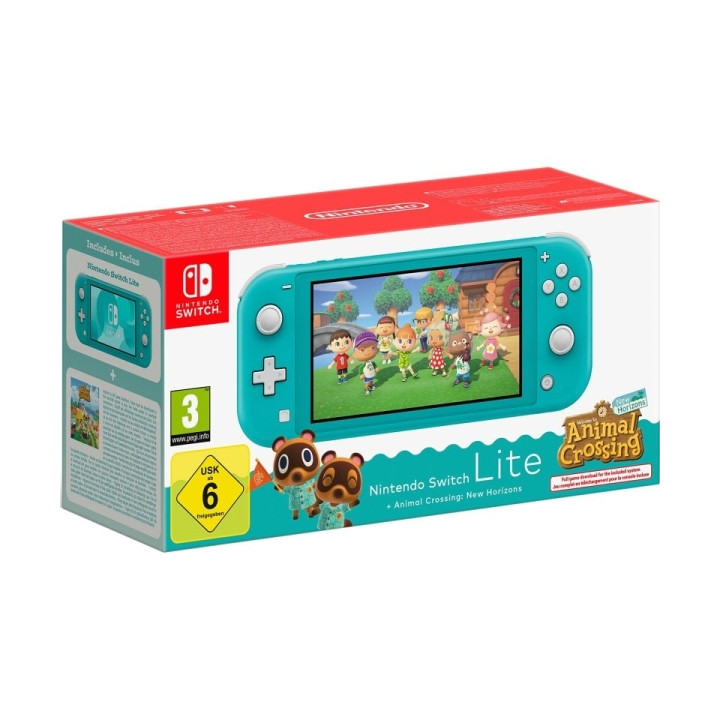 Nintendo Pack Consola Portatil Nintendo Switch Lite con Videojuego Animal Crossing - Tegra Nvidia - NFC - Multijugador - Pantall