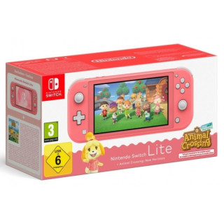 Nintendo Pack Consola Portatil Nintendo Switch Lite con Videojuego Animal Crossing - Tegra Nvidia - NFC - Multijugador - Pantall