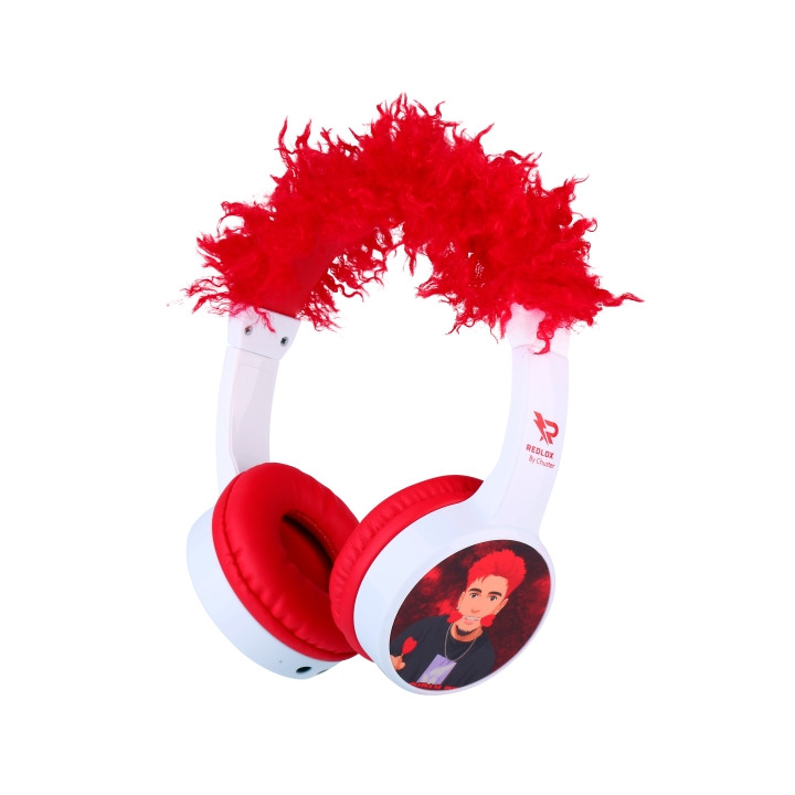 Redlox by Chuster Tuber Auriculares Bluetooth 5.3 con Pelo - Altavoz 30mm - Bateria 200mAh - Autonomia hasta 24h - Alcance 10m -
