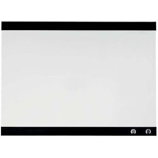 Nobo Pizarra Blanca Magnetica Pequeña con Clip para Notas 430x580mm - Diseño sin Marco - Funciones de Gancho - Color Blanco