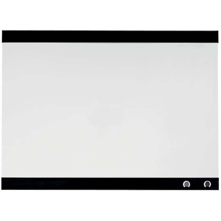 Nobo Pizarra Blanca Magnetica Pequeña con Clip para Notas 430x580mm - Diseño sin Marco - Funciones de Gancho - Color Blanco